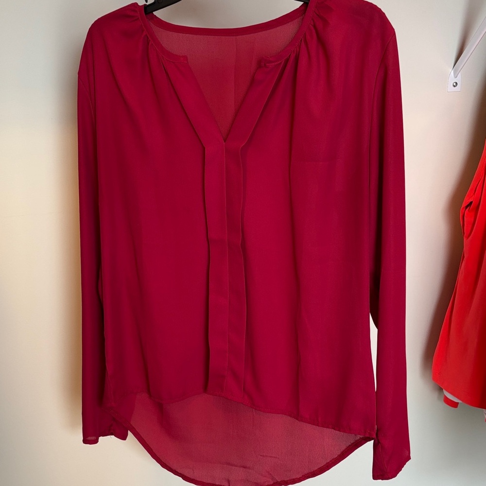 Elegant Red Women's Top